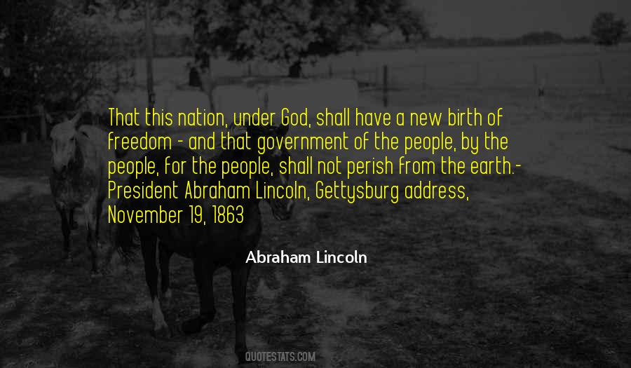 Abraham Lincoln Gettysburg Address Quotes #1272320