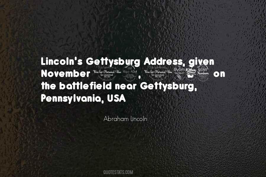 Abraham Lincoln Gettysburg Address Quotes #975523