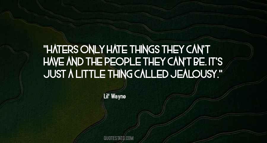 Quotes About Jealousy And Hate #163946