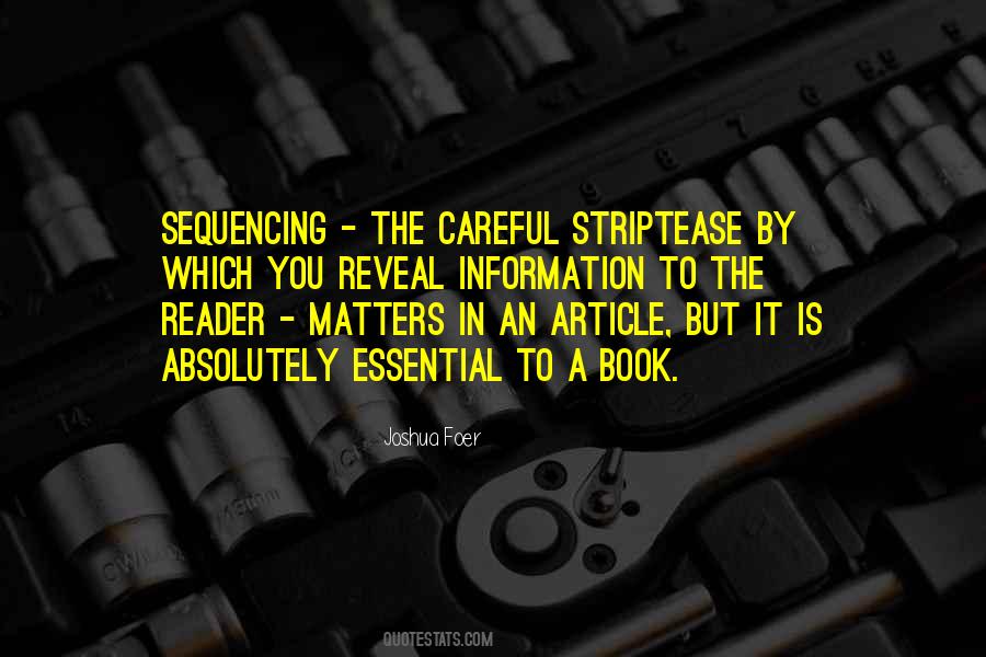 Quotes About Sequencing #180858