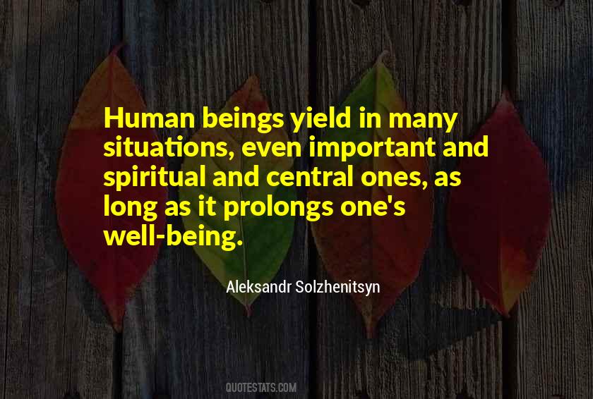 Human Well Being Quotes #1208471