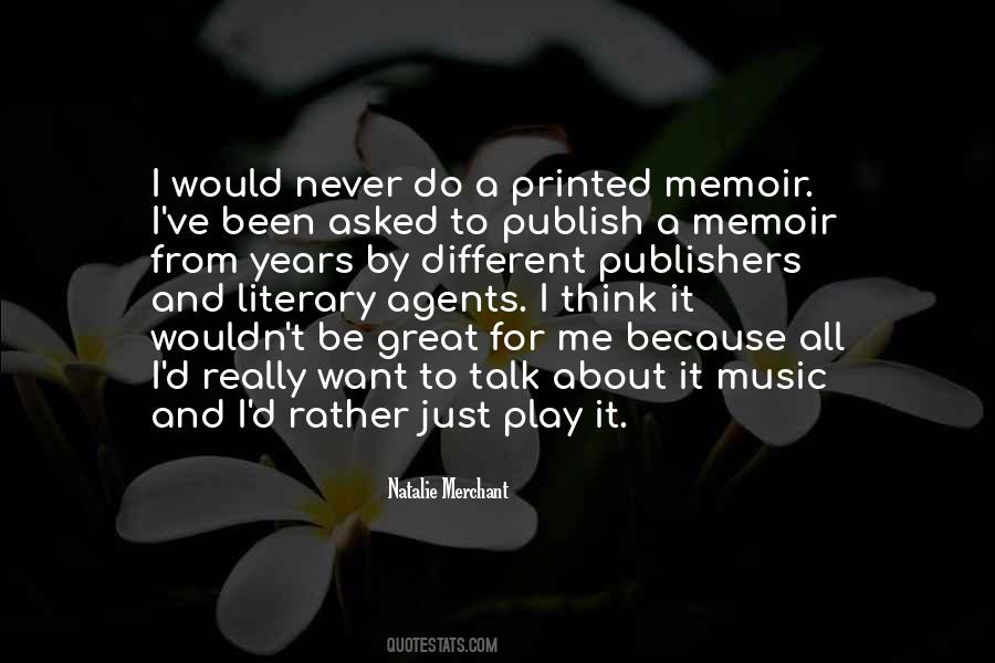 Literary Memoir Quotes #669202