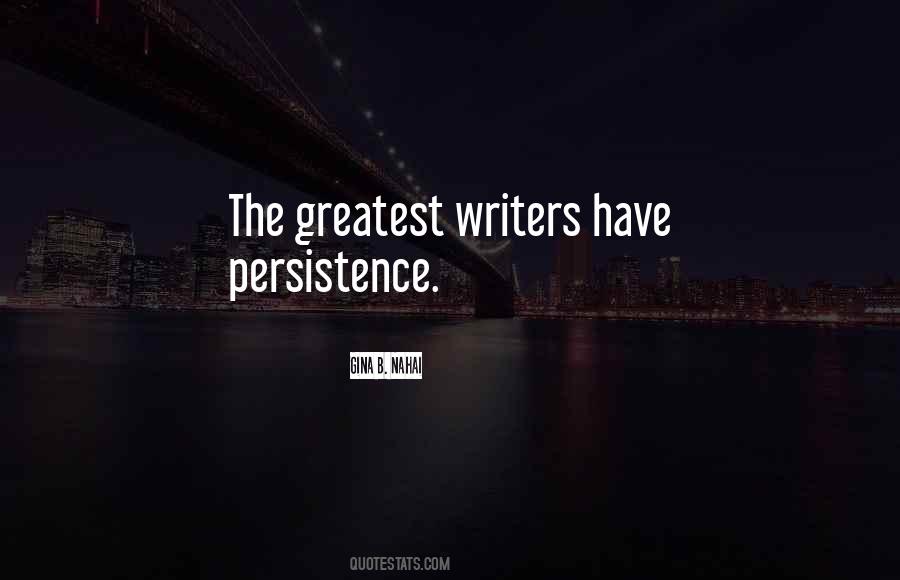 Writing Persistence Quotes #1816676