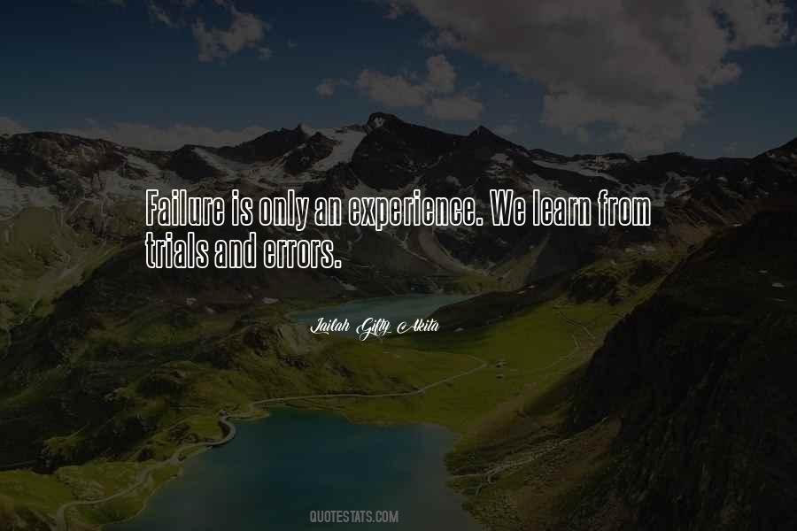 Experience Failure Quotes #566007