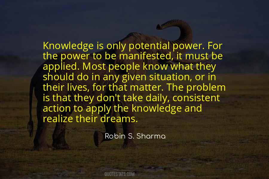 Applied Knowledge Is Power Quotes #19440