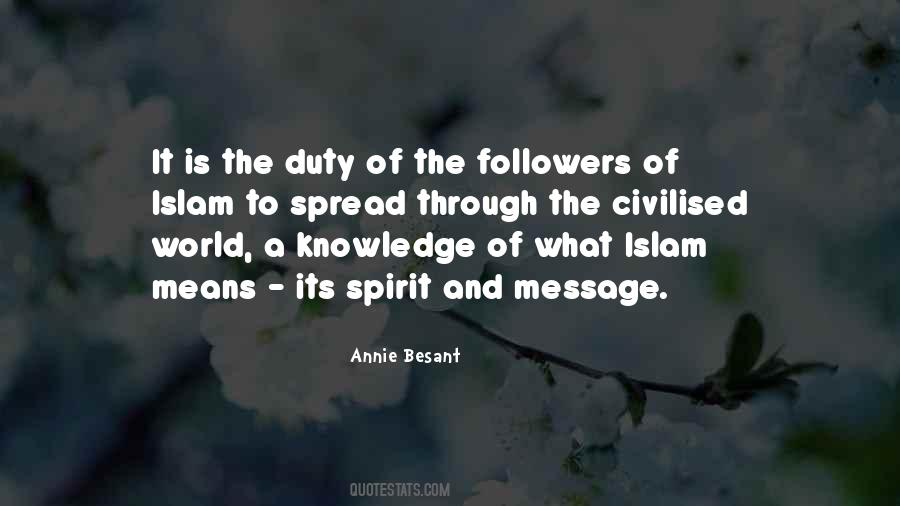 Spread Of Islam Quotes #1666455