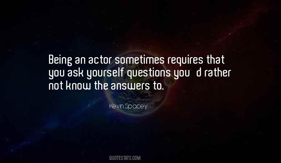 Being An Actor Quotes #1396293