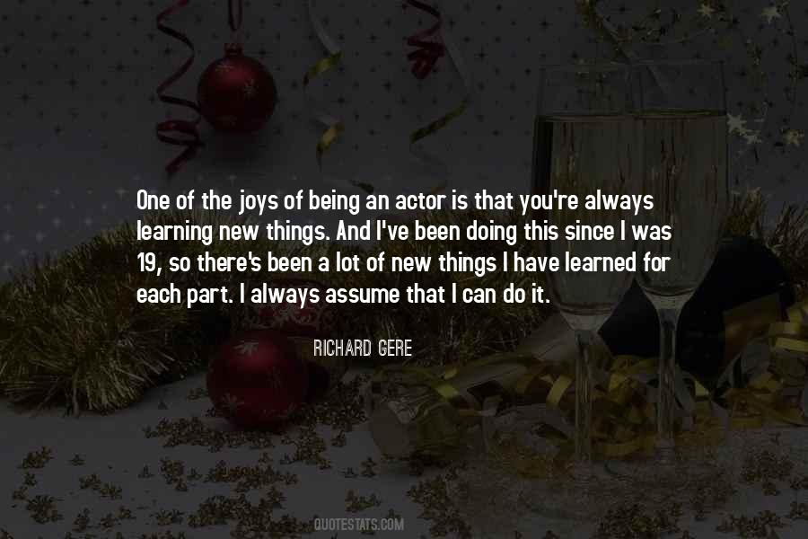 Being An Actor Quotes #1436997