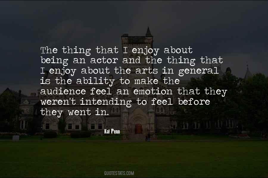 Being An Actor Quotes #1458519