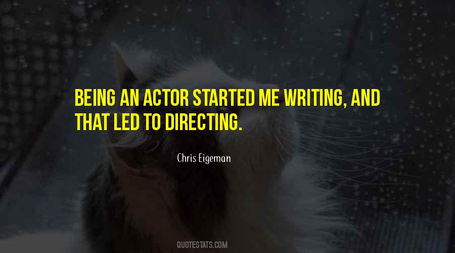 Being An Actor Quotes #1719816