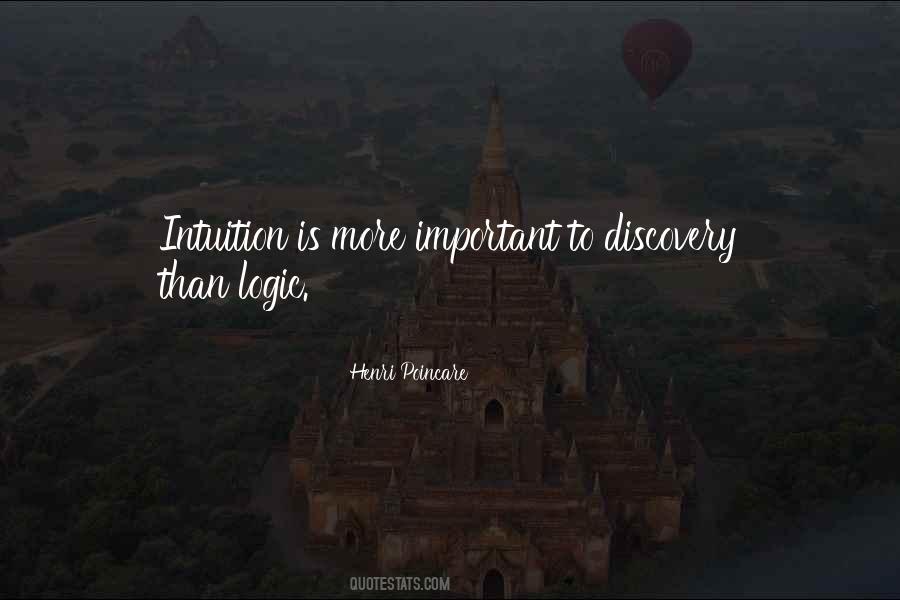 Quotes About Intuition And Logic #1862455