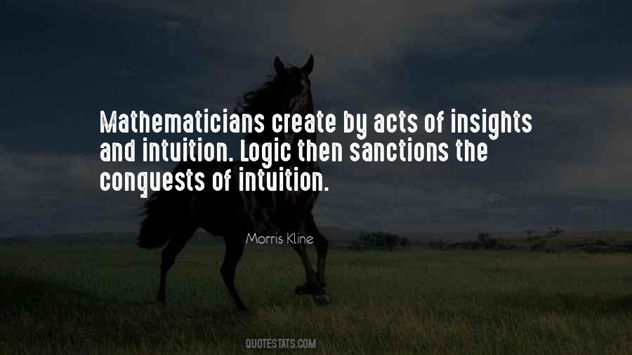 Quotes About Intuition And Logic #190295