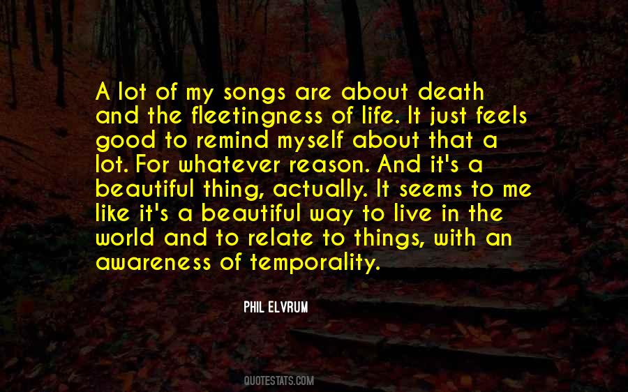 Quotes About Awareness Of Death #24027
