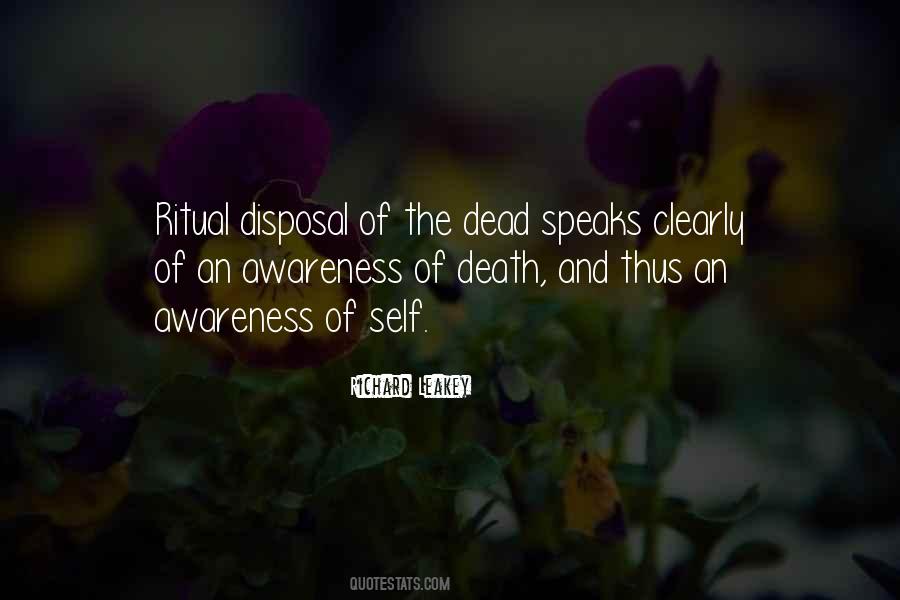 Quotes About Awareness Of Death #870460