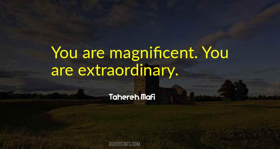 You Are Magnificent Quotes #408955