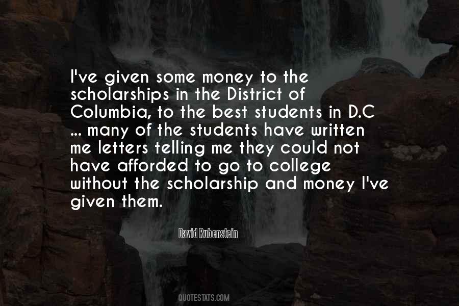 Quotes About College Scholarships #356432