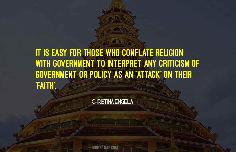 Quotes About Criticism Of Religion #1813484