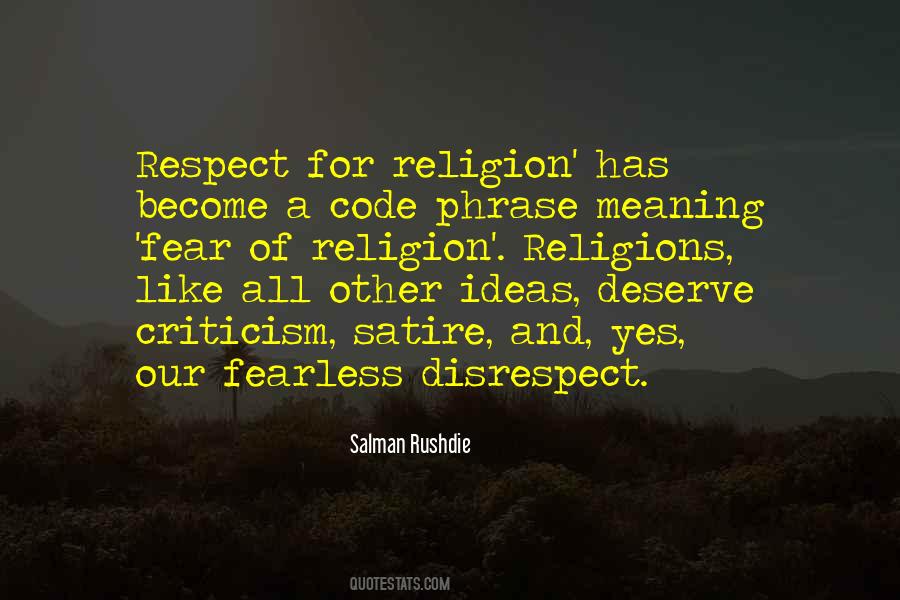 Quotes About Criticism Of Religion #1822398