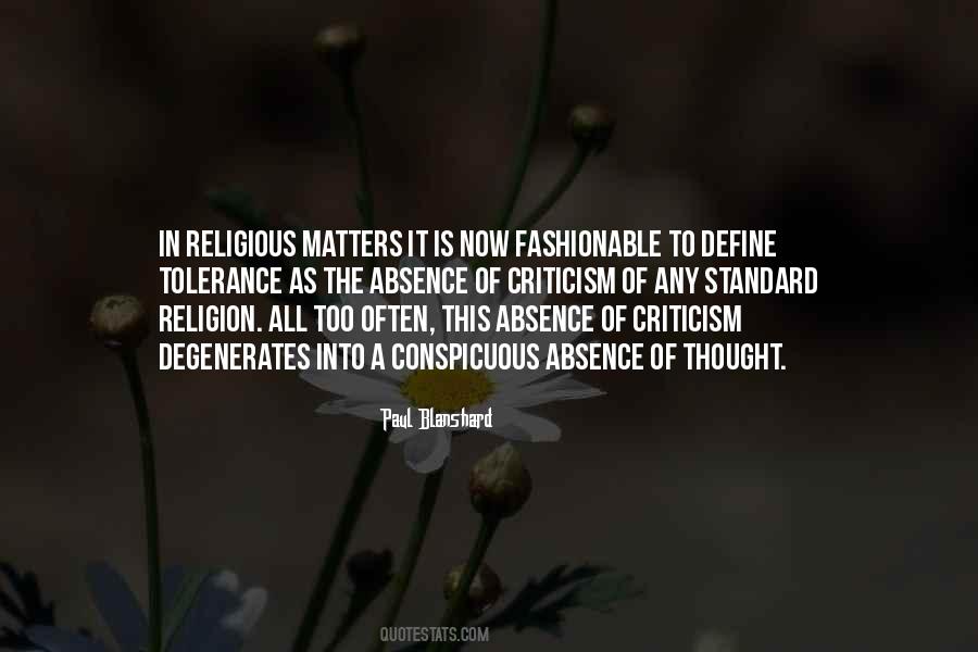 Quotes About Criticism Of Religion #543547