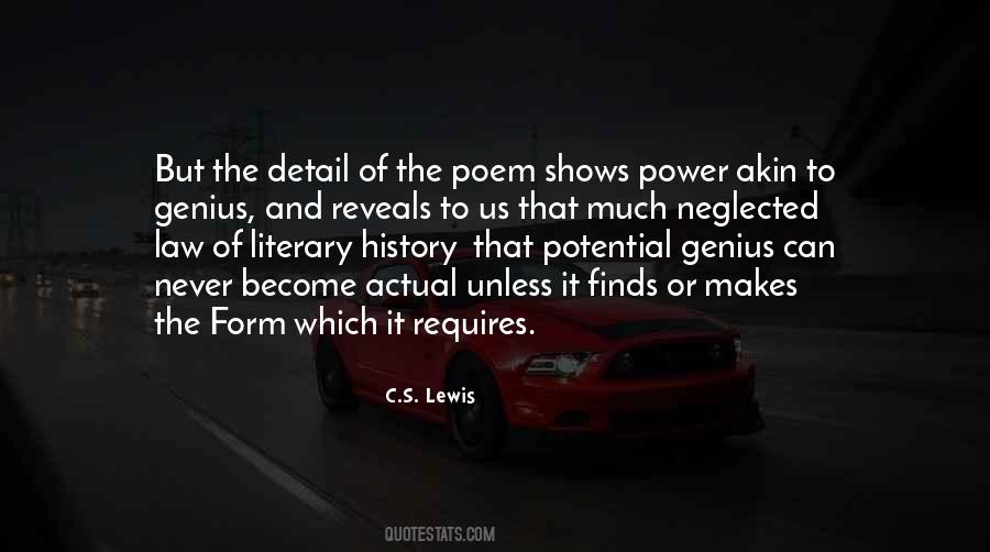 Literary Genius Quotes #492756