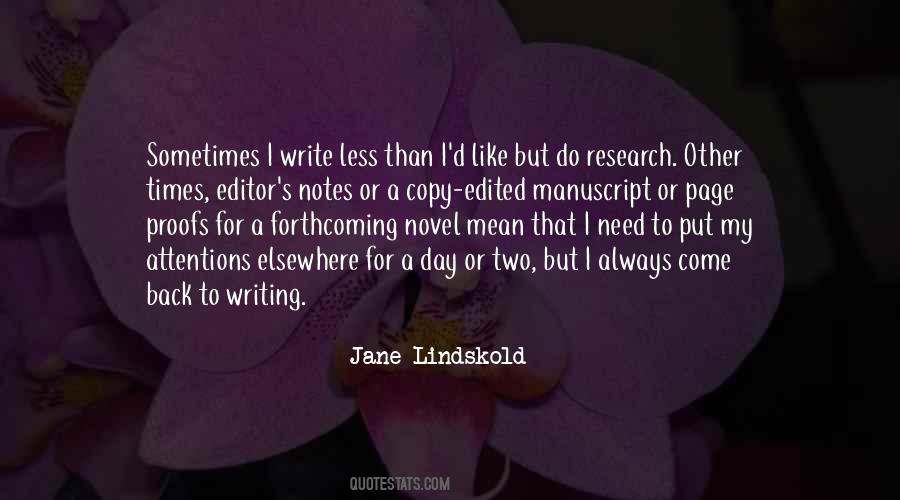Quotes About Novel Writing #105150