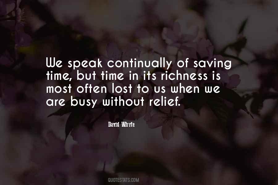 Quotes About Time Saving #398917