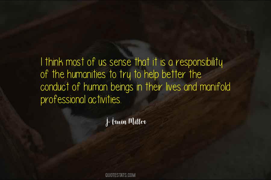 Quotes About Sense Of Responsibility #163564