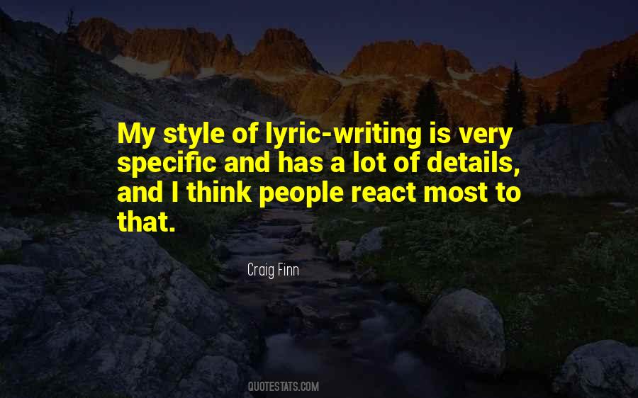 Quotes About Writing Style #593332