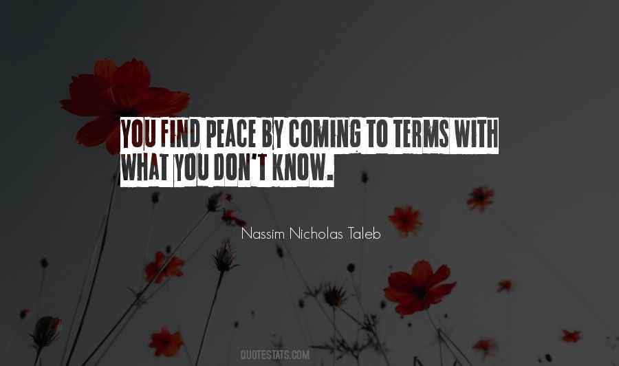 Quotes About Coming To Terms #296848