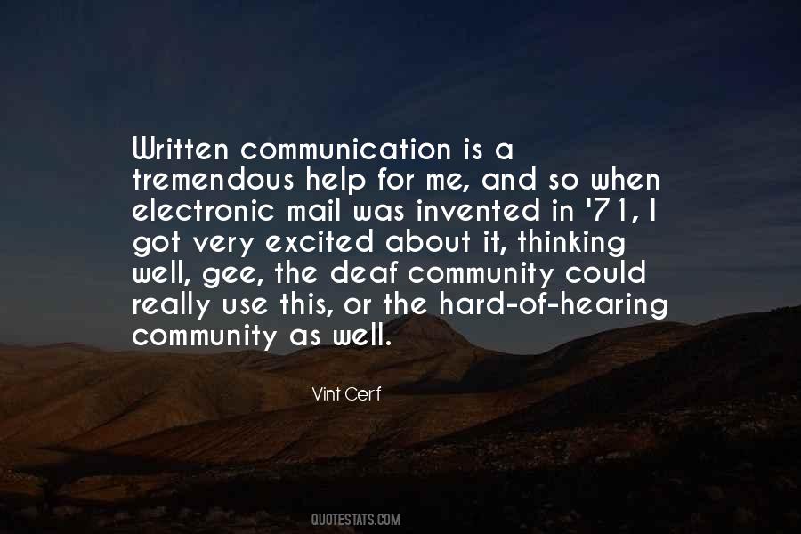 Quotes About Electronic Communication #1757688