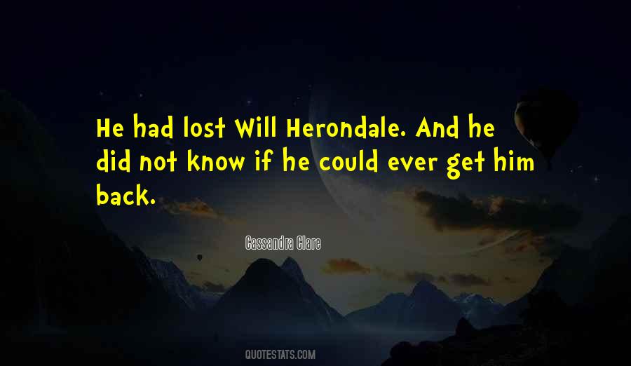 Lost Herondale Quotes #377432