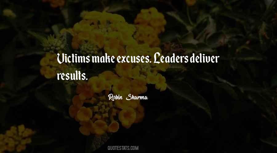Results Or Excuses Quotes #676335