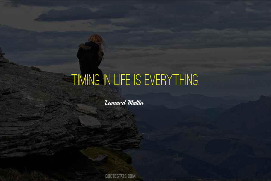 Life Timing Quotes #183156