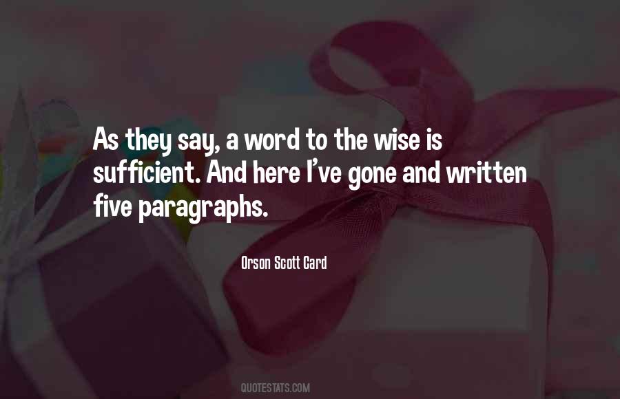 Quotes About Paragraphs #503964