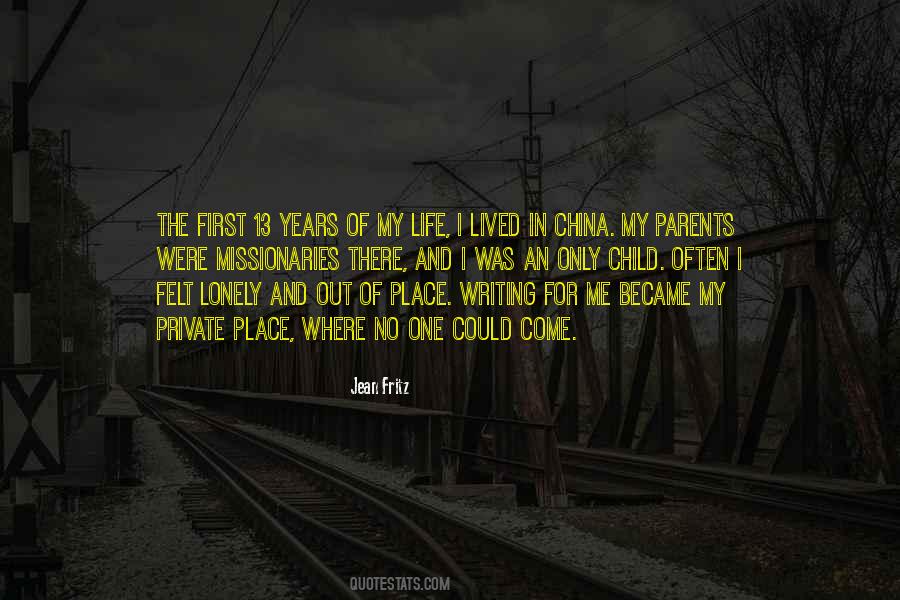 Lonely Child Quotes #333720