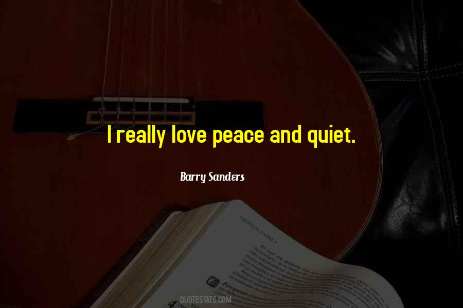 Quotes About Peace And Quiet #271126