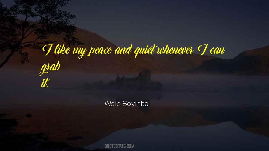 Quotes About Peace And Quiet #53612