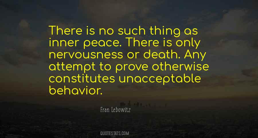 No Inner Peace Quotes #307066
