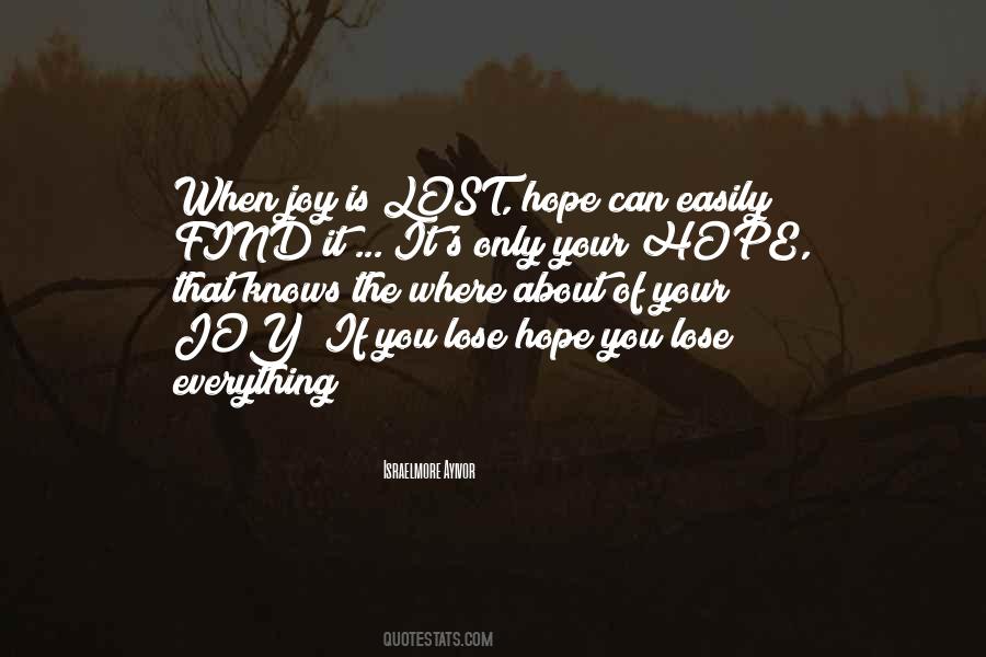 Quotes About Lost Hope #20787