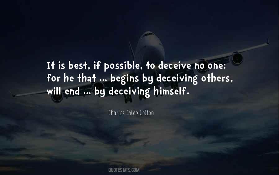 Quotes About Deceiving Others #958361