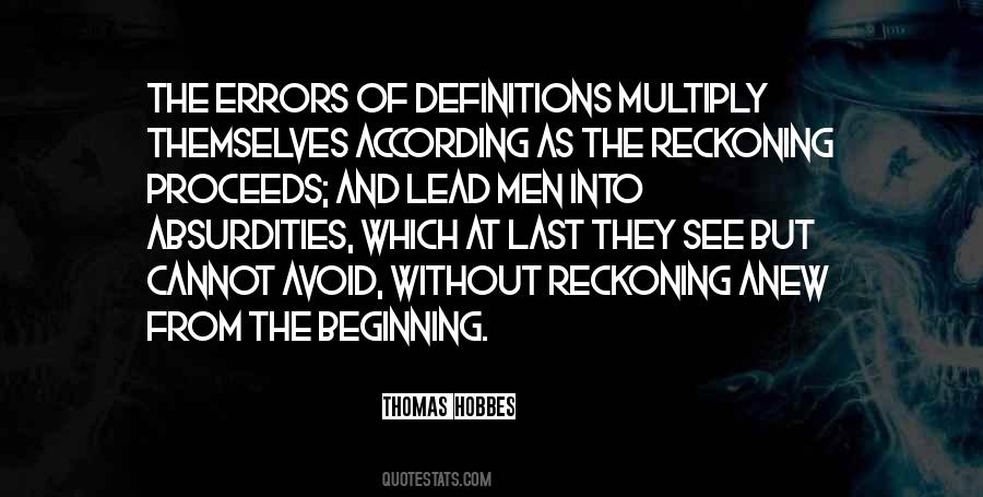 Quotes About The Reckoning #172928