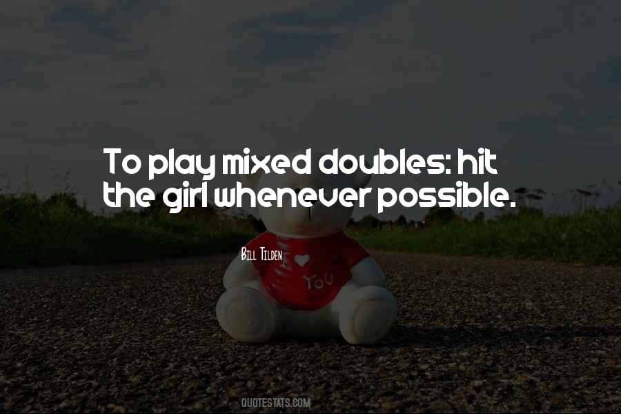 Quotes About Doubles #1021595