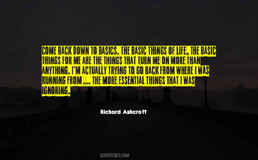 Quotes About Back To Basics #921141