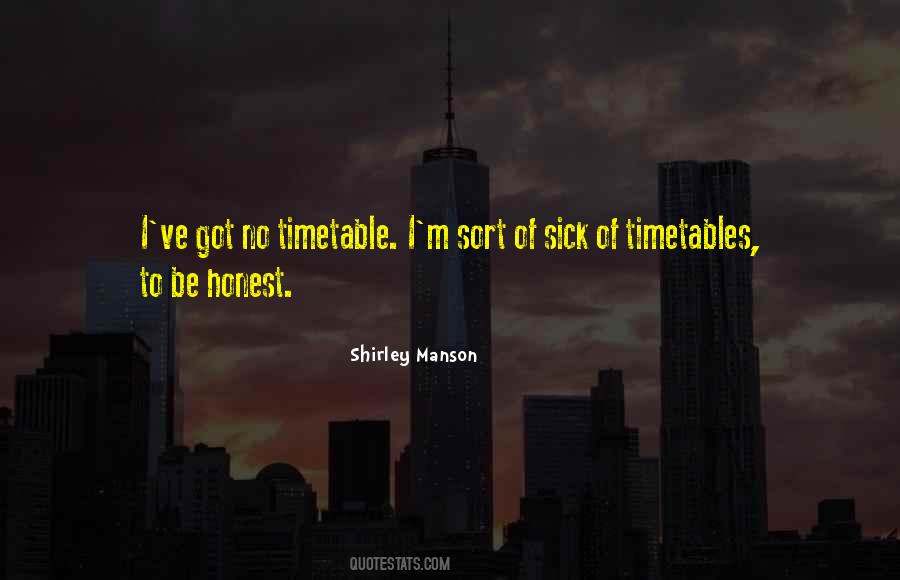 Quotes About Timetables #589350