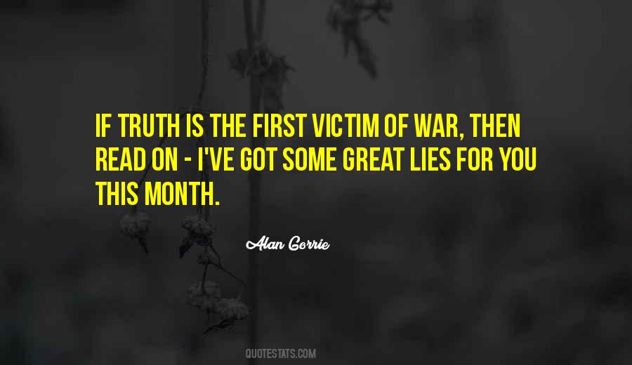 Truth Of War Quotes #10316