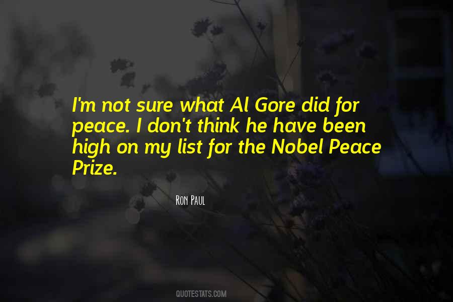 Quotes About Nobel Peace Prize #1023160