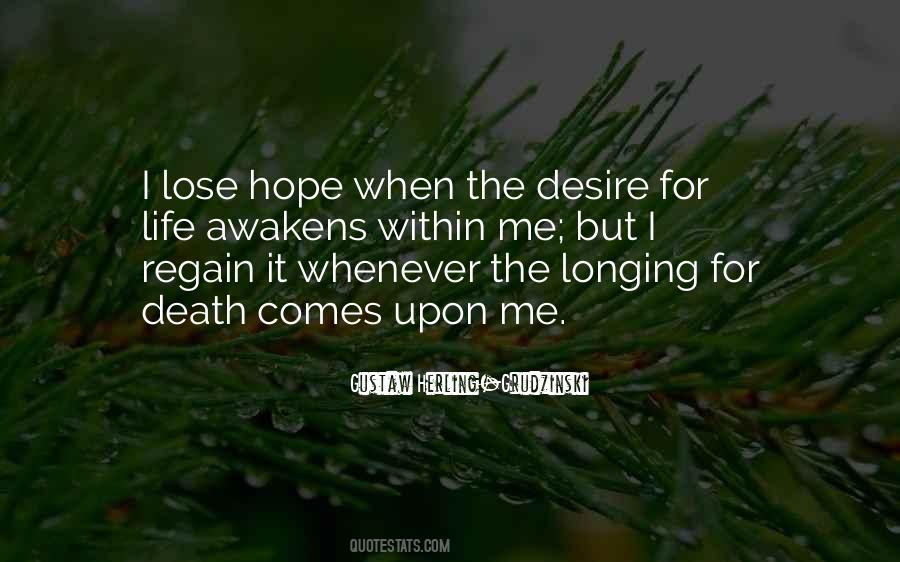 Longing For Life Quotes #654186