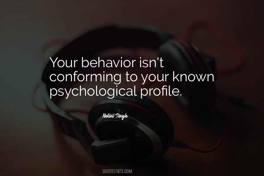 Psychological Profile Quotes #126458