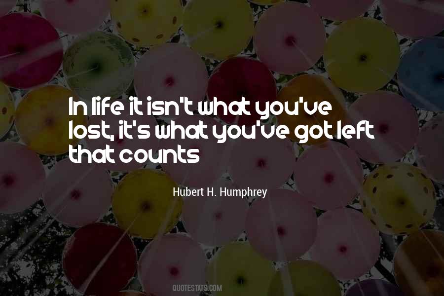 Quotes About What Counts In Life #412156