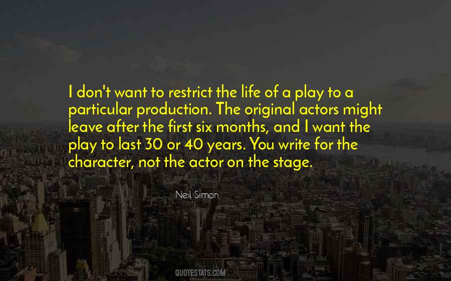 Quotes About Stage Actors #1124829